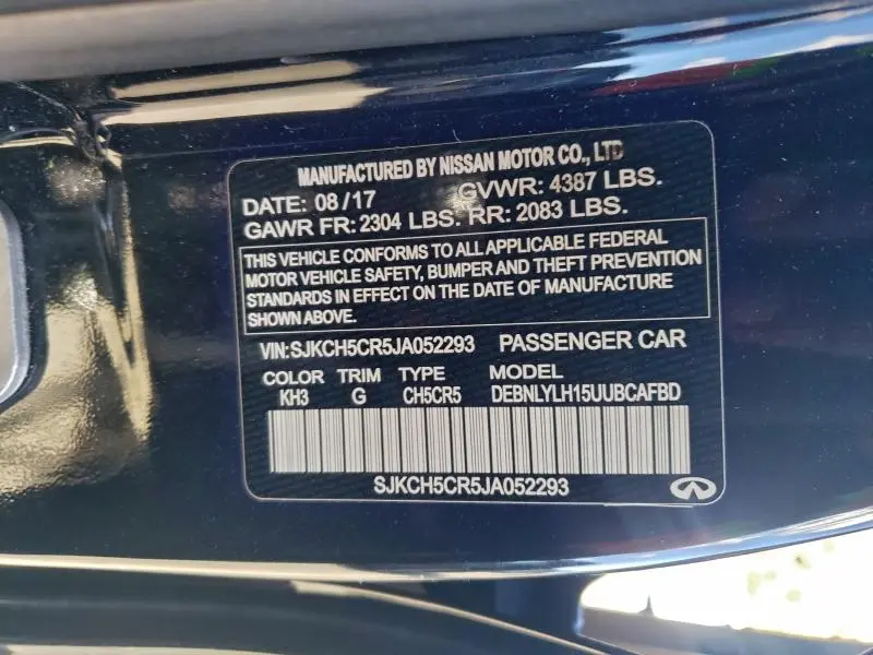 2018 INFINITI QX30 BASE  