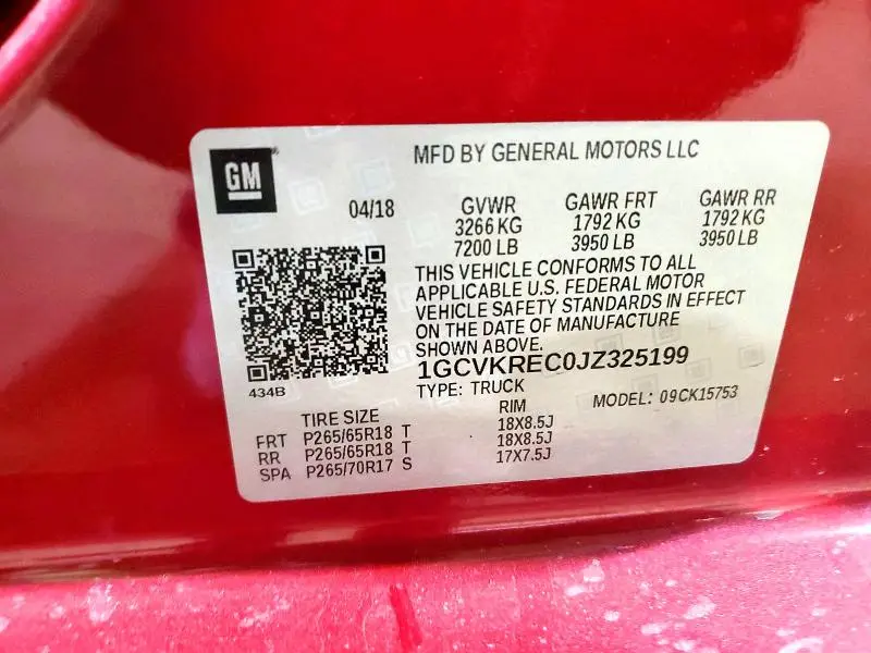 2018 CHEVROLET SILVERADO K1500 LT  