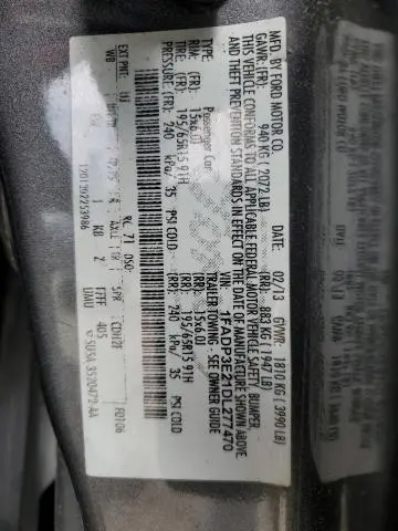 2013 FORD FOCUS S  