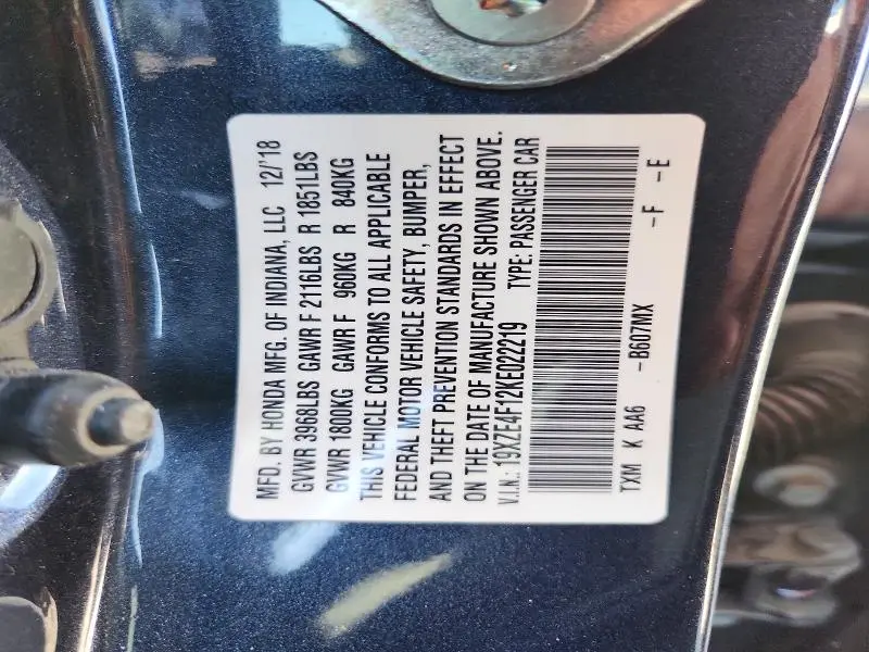 2019 HONDA INSIGHT LX  