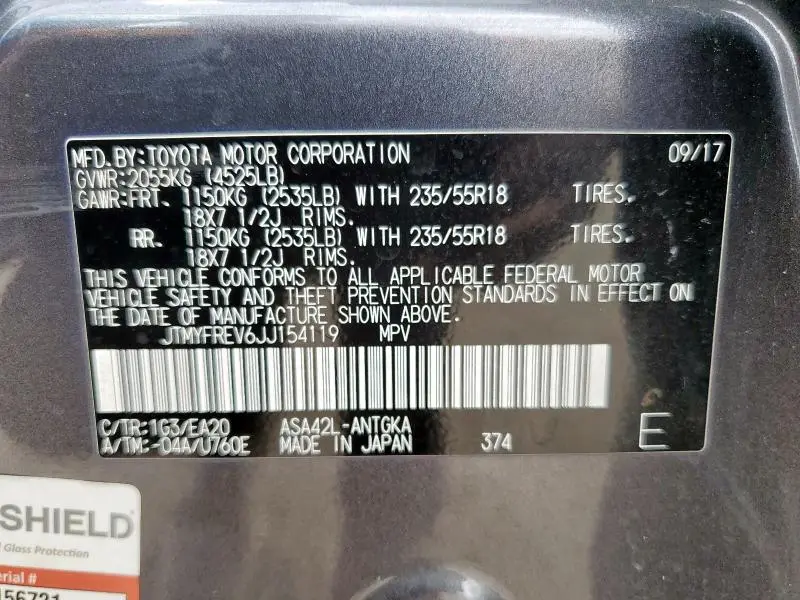 2018 TOYOTA RAV4 LIMITED  