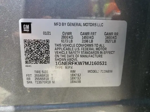 2021 CHEVROLET TRAVERSE LS