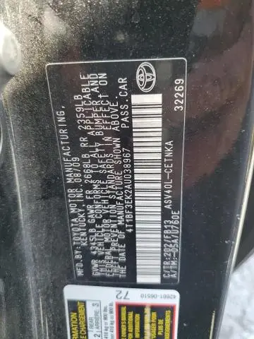 2010 TOYOTA CAMRY BASE  
