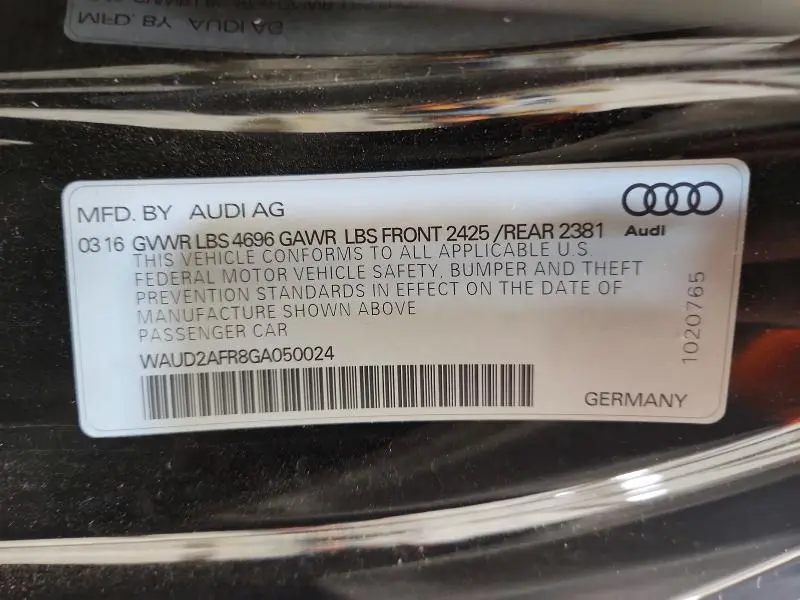 2016 AUDI A5 PREMIUM PLUS S-LINE  