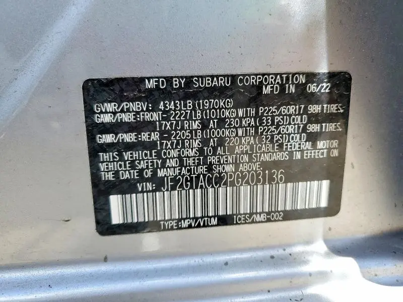 2023 SUBARU CROSSTREK PREMIUM  