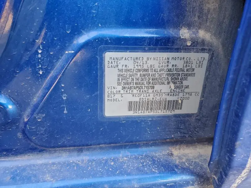 2013 NISSAN SENTRA S  