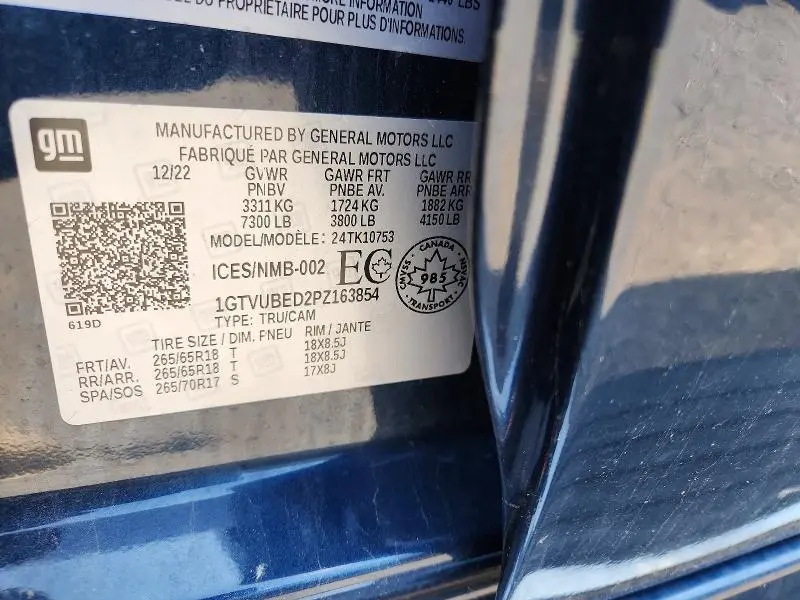 2023 GMC SIERRA K1500 SLE  