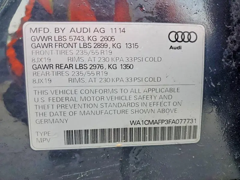 2015 AUDI Q5 TDI PREMIUM PLUS  