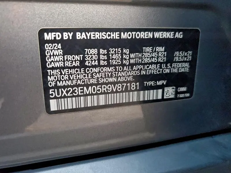 2024 BMW X7 XDRIVE40I  