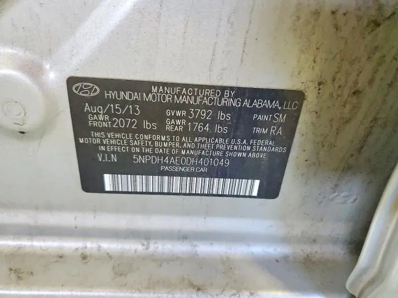 2013 HYUNDAI ELANTRA   