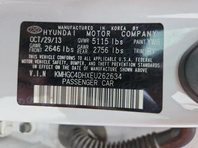 2014 HYUNDAI GENESIS 5.0L  