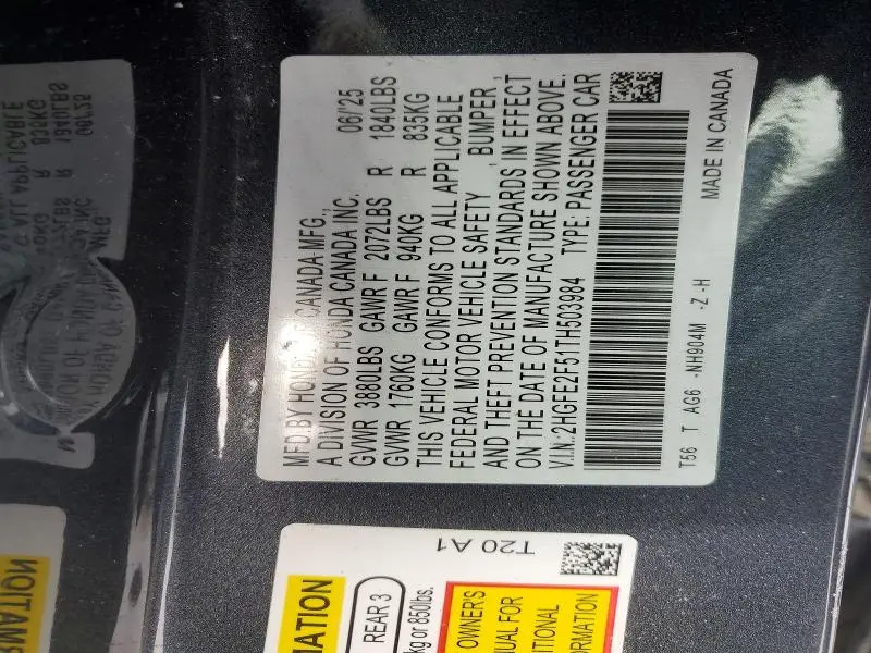 2026 HONDA CIVIC SPORT  