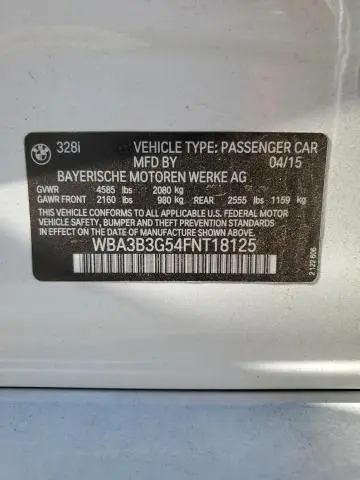 2015 BMW 328 XI  