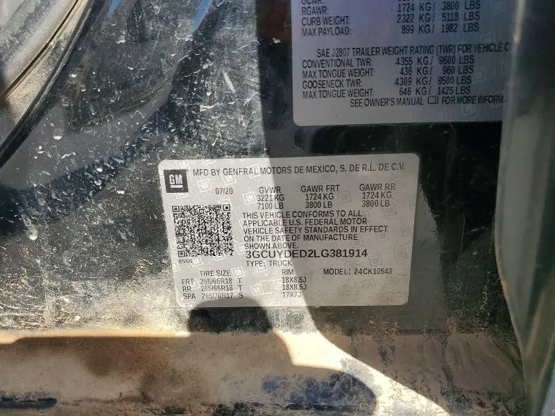 2020 CHEVROLET SILVERADO K1500 LT  