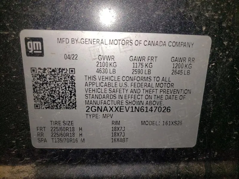 2022 CHEVROLET EQUINOX PREMIER  