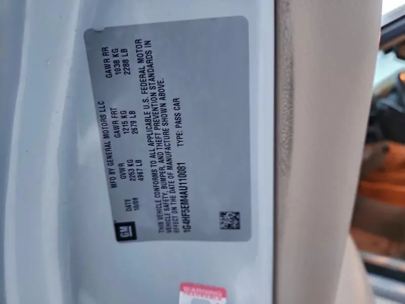 2010 BUICK LUCERNE CXL  