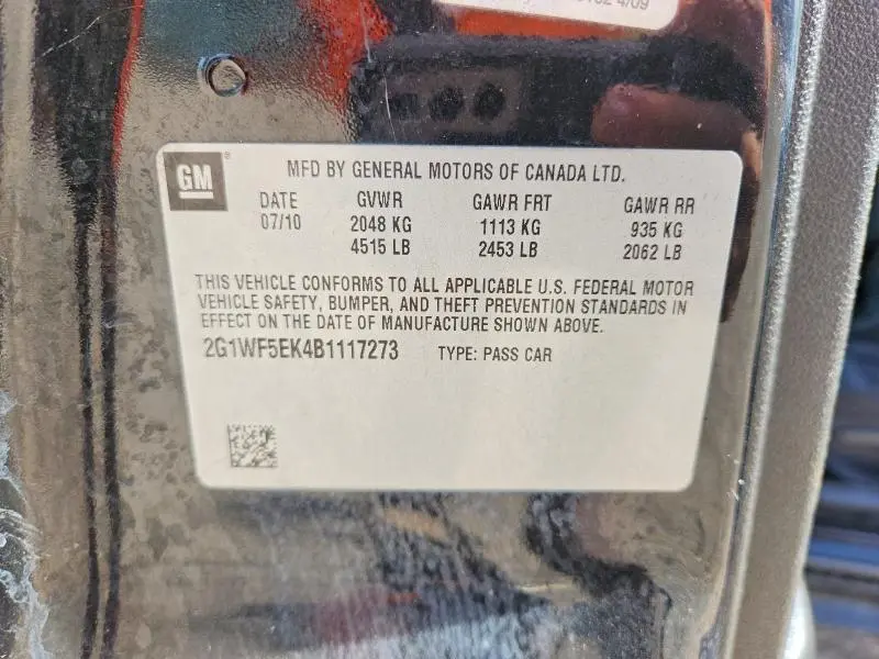 2011 CHEVROLET IMPALA LS  