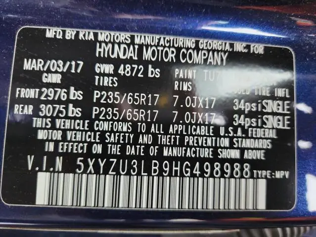 2017 HYUNDAI SANTA FE SPORT   