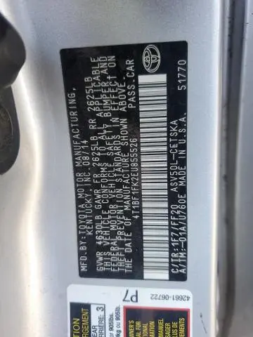 2014 TOYOTA CAMRY L  