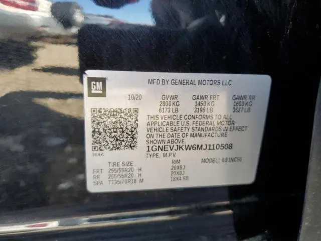 2021 CHEVROLET TRAVERSE RS  