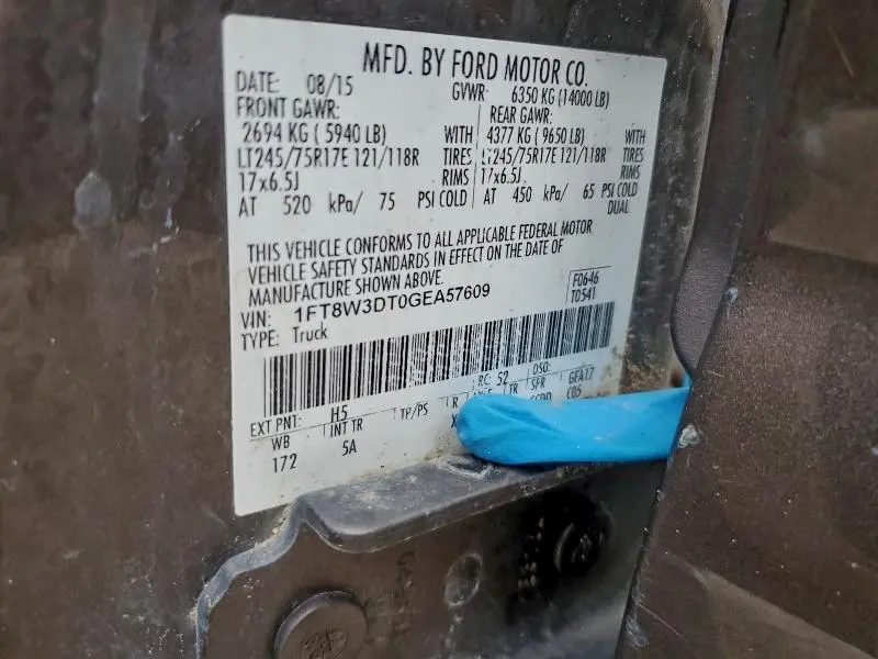 2016 FORD F350 SUPER DUTY  