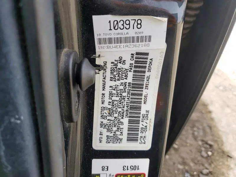 2010 TOYOTA COROLLA LE  
