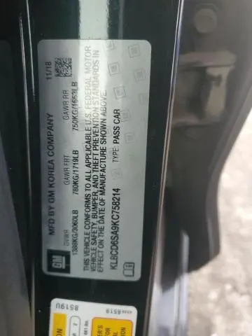 2019 CHEVROLET SPARK 1LT