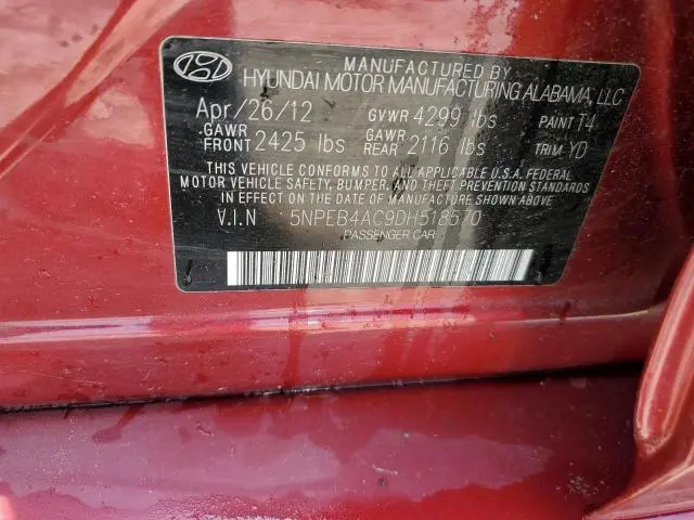 2013 HYUNDAI SONATA GLS  