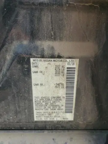 2018 NISSAN ALTIMA 2.5  