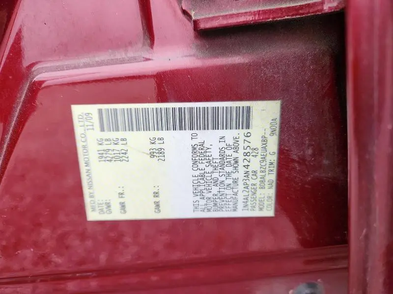 2010 NISSAN ALTIMA BASE  