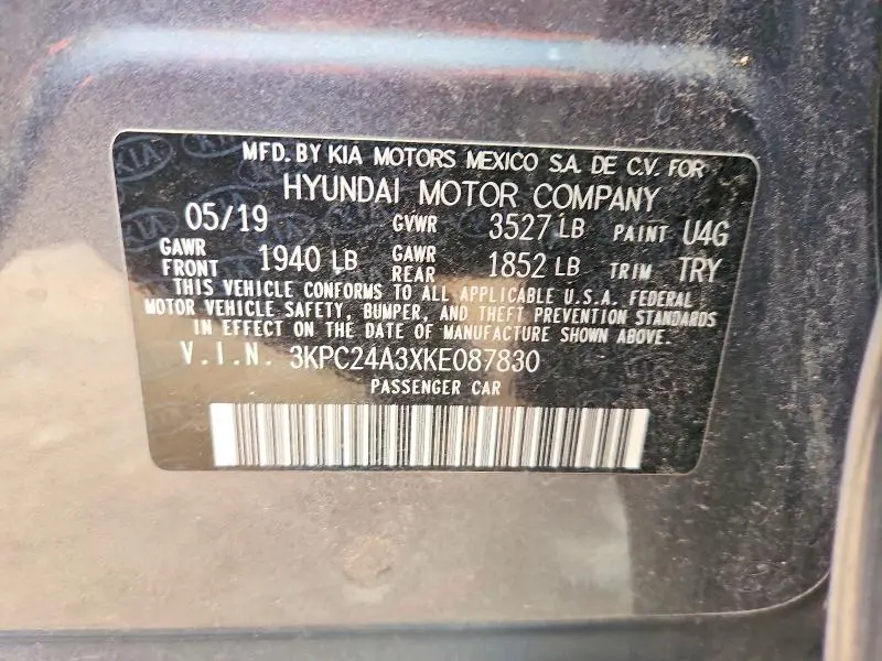 2019 HYUNDAI ACCENT SEL  