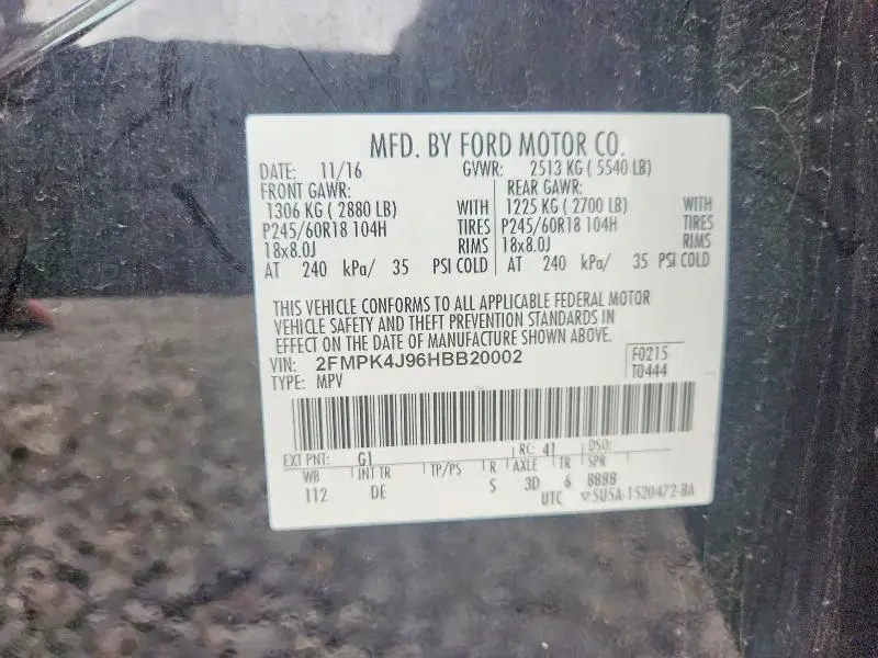 2017 FORD EDGE SEL  