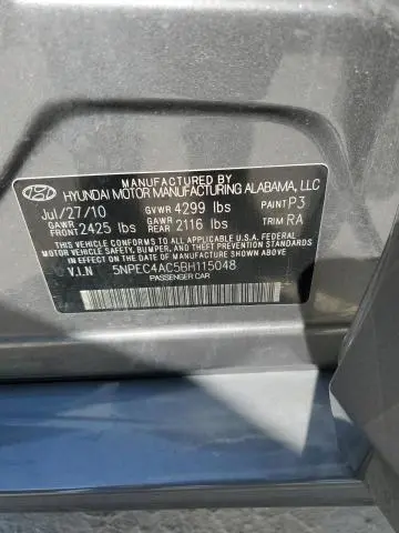 2011 HYUNDAI SONATA SE  