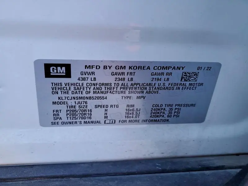 2022 CHEVROLET TRAX LS  