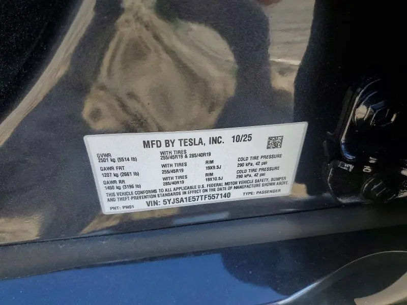 2026 TESLA MODEL S   