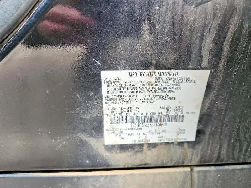 2015 FORD TAURUS LIMITED  