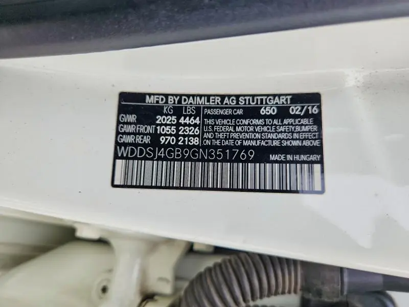 2016 MERCEDES-BENZ CLA 250 4MATIC  