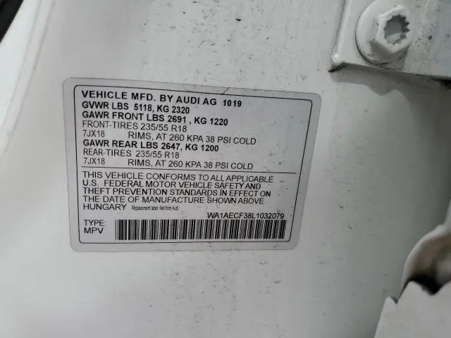 2020 AUDI Q3 PREMIUM  