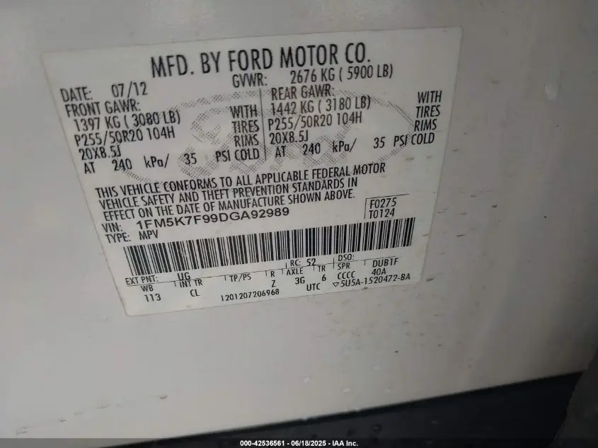 2013 FORD EXPLORER LIMITED