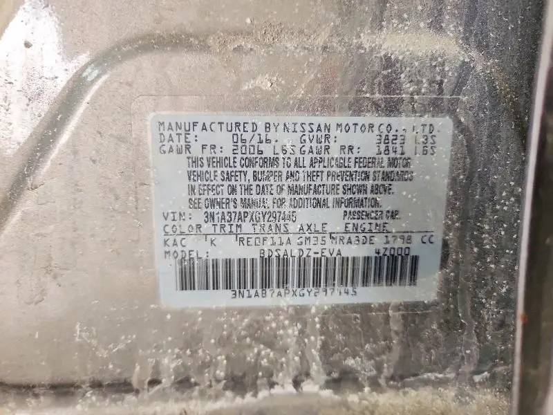 2016 NISSAN SENTRA SV  