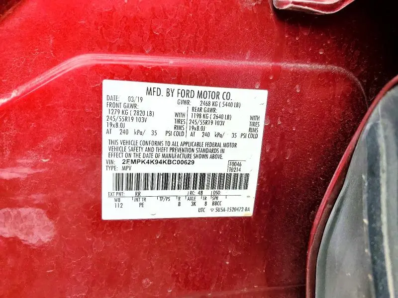 2019 FORD EDGE TITANIUM  