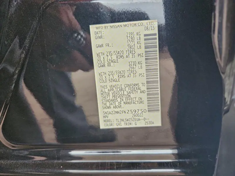 2015 NISSAN MURANO S  