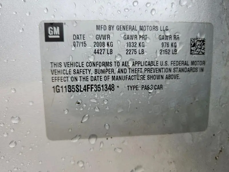 2015 CHEVROLET MALIBU LS  