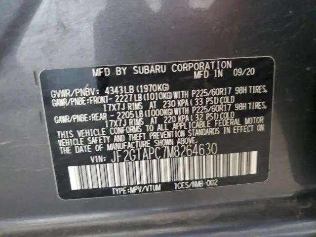 2021 SUBARU CROSSTREK PREMIUM  