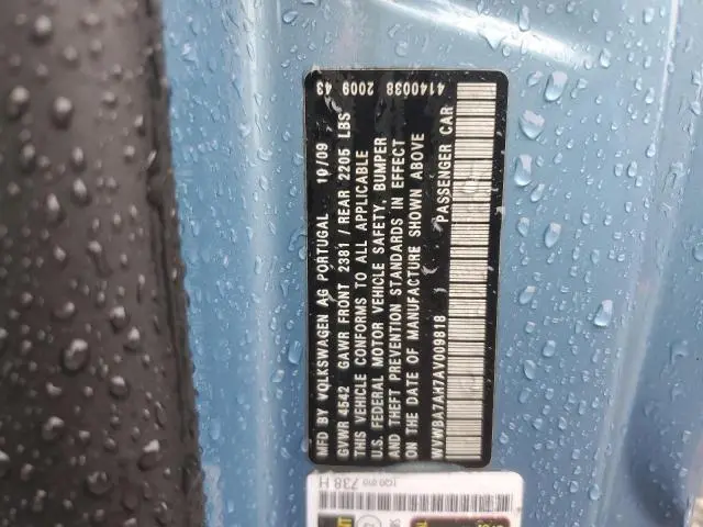 2010 VOLKSWAGEN EOS TURBO  