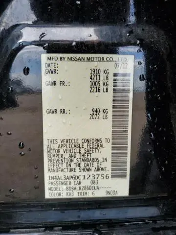 2013 NISSAN ALTIMA 2.5  