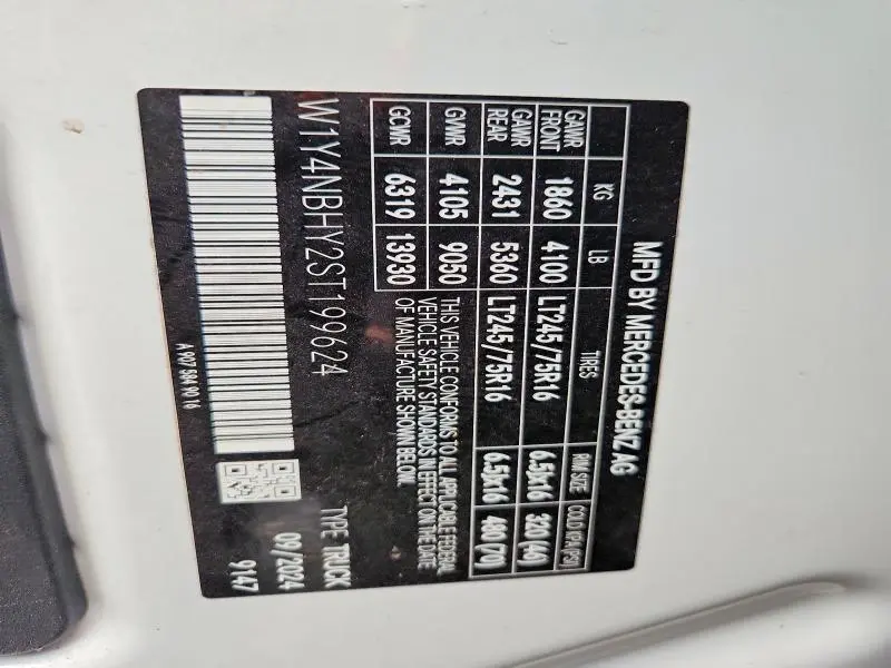 2025 MERCEDES-BENZ SPRINTER 2500  
