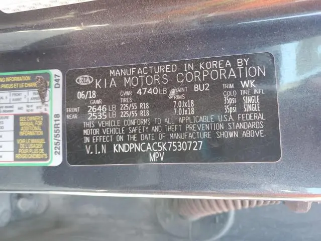 2019 KIA SPORTAGE EX  