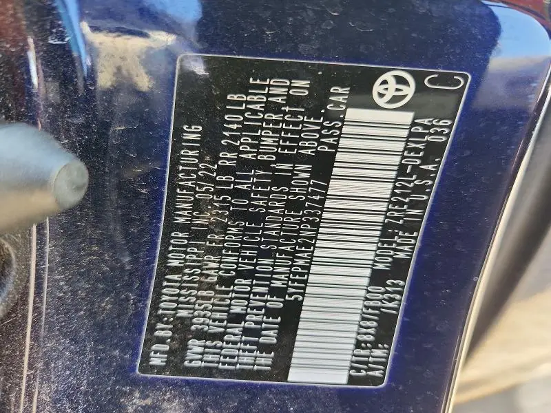 2022 TOYOTA COROLLA LE  