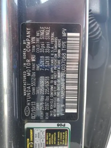 2014 HYUNDAI SANTA FE GLS  